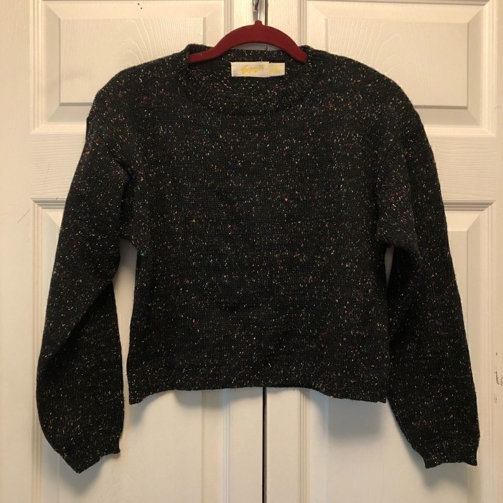 Vintage Black Express Cropped Sweater Size S
